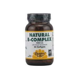  Country Life Vitamin, Natural E Complex 1000 I.u., 60 
