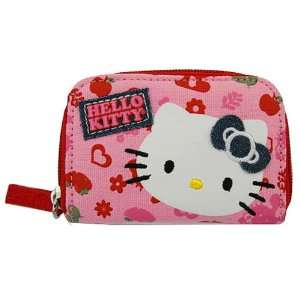  Sanrio Hello Kitty Pink Zip Around Wallet  Denim Bow 