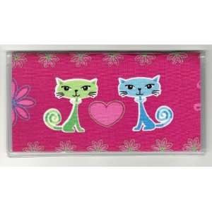  Checkbook Cover Bling Kitty Cat Cats on Pink Everything 