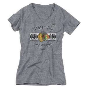  Chicago Blackhawks Womens Grey Ms. 2010 NHL Stanley Cup 
