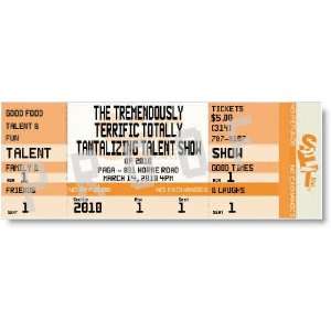  Talent Show Ticket Invitations