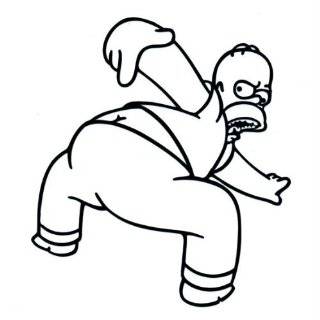 The Simpsons   Homers Butt   Cutout Decal
