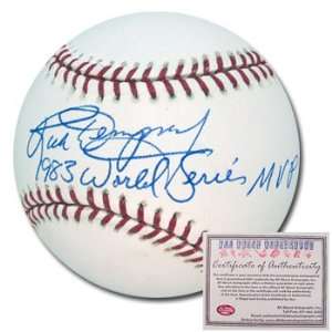 Rick Dempsey Baltimore Orioles Hand Signed Rawlings MLB Baseball with 