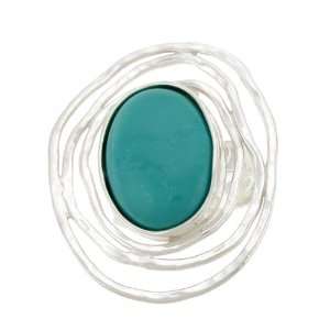  Cabochon Turquoise Stone. Hand Made and Designed in Israel By Bili 