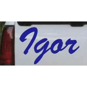  Igor Names Car Window Wall Laptop Decal Sticker    Blue 