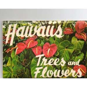  Souvenir Post Card Accordian Booklet HAWAIIS TREES AND 