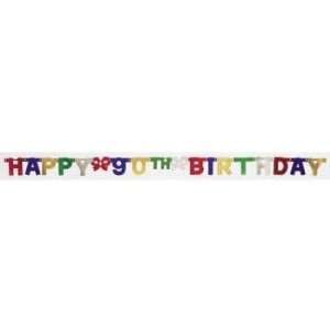  Happy 90th Birthday Jointed 6 Foot Banner Sports 