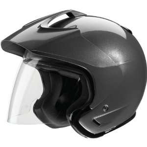   Transit Open Face Motorcycle Helmet Silver 2X   0104 0746 Automotive