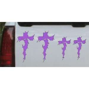Purple 50in X 23.3in    Christian Tribal Cross Stick Family Stick 