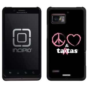  Save the Tatas   Peace, Love, & Ta tas design on Motorola 