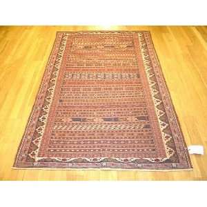    4x7 Hand Knotted Soumak Persian Rug   70x42