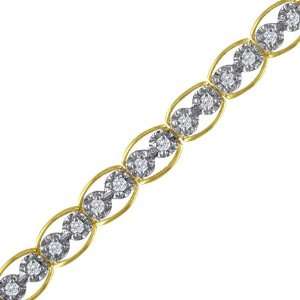  Ladies 1 Ctw Diamond Tennis Bracelet In Yellow Gold 