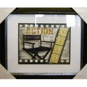  Director Chair Movie Picture In Black With Silver Frame 