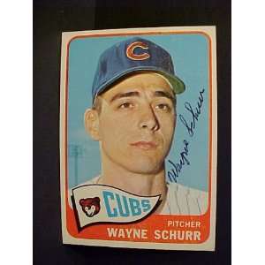  Wayne Schurr Chicago Cubs #149 1965 Topps Autographed 