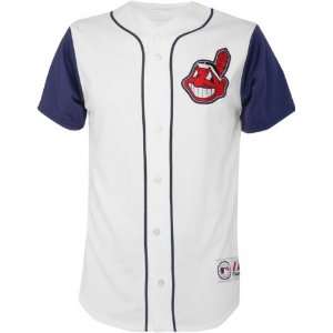  Cleveland Indians Away White MLB Replica Jersey Sports 