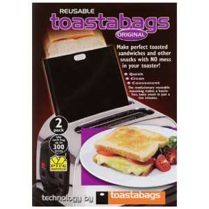 Toastabags Two Reusable Non Stick Sandwich/Snack In Toaster Grilling 