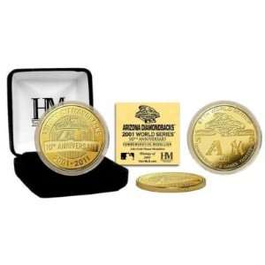   2001 World Series 10th Anniversary 24KT Gold Coin 