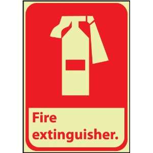 Fire, Fire Extinguisher, 10X7, Rigid Plasticglow  