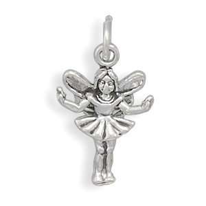   Sterling Silver Fairy Charm Measures 18x11.5mm   JewelryWeb Jewelry