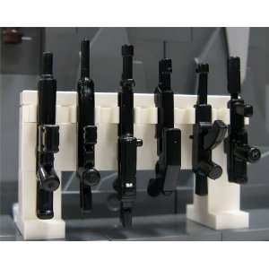  BrickArms LEGO Custom FULLY LOADED Gun Rack White Toys 