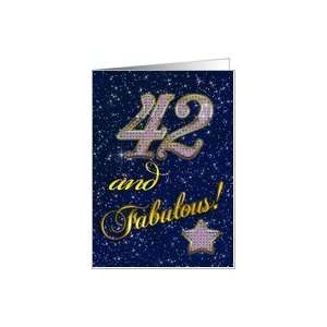   42nd Birthday party with diamond like stars effect Card Toys & Games