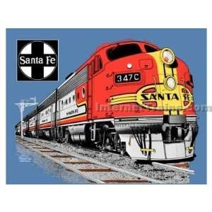  Daylight Sales Santa Fe Super Chief T Shirt   Navy/Youth L 