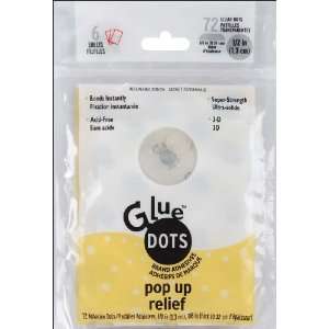  Glue Dots 1/2 Pop Up Dot Sheet 72 Clear Dots (13716FC 