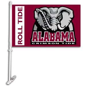  NCAA Alabama Roll Tide Car Flag w/Wall Bracket   Set of 2 