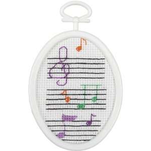  Musical Notes Mini Counted Cross Stitch Kit