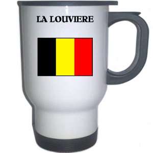  Belgium   LA LOUVIERE White Stainless Steel Mug 