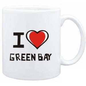 Mug White I love Green Bay  Usa Cities Sports 