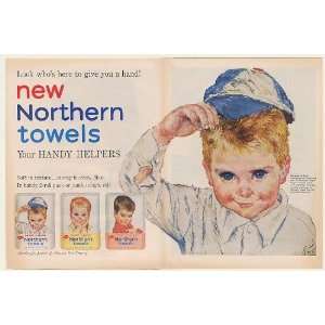  1960 Northern Paper Towels Handy Helper All American Boy 