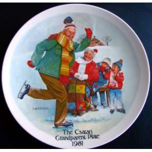  The Csatari Grandparent Plate 1981, The Skating Lesson 