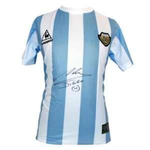 Diego Maradona 1986 Argentina Shirt (Signed On Back)   Mens Soccer 