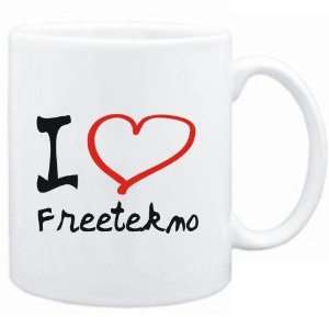  Mug White  I LOVE Freetekno  Music