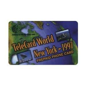   Card 5m TeleCard World Show New York (September, 1997) Globe / Map