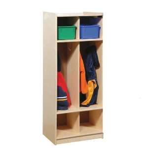  Preschool Two Section Coat Lockers with Cubbies 