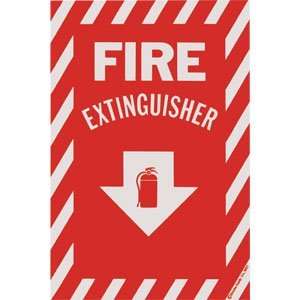  Self Adhesive Fire Extinguisher Sign with Arrow