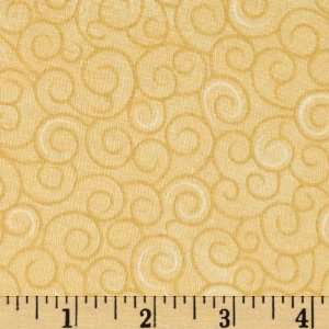  44 Wide Let Us Adore Him Swirls Cream Fabric By The Yard 