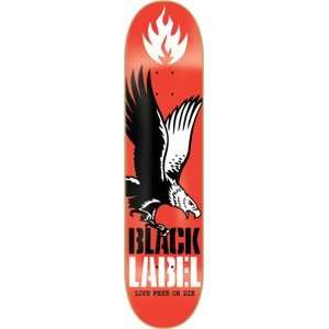  Black Label Live Free Skateboard Deck   8.12 Red 