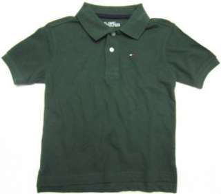  Tommy Hilfiger Boys Polo Shirt in Solid Dark Green 