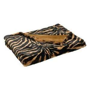  Brown Zebra Animal Throw 50 by 70 Inch 