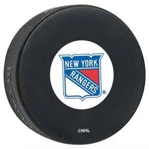 New York Rangers NHL Team Logo Autograph Hockey Puck  