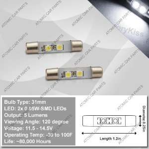   Vanity/Sun Visor LED Bulbs (2x0.2W)   1.22in, White (Pair) Automotive