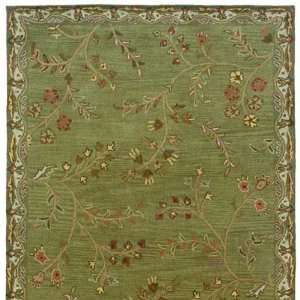  Olive Floral Valley Rug   2x8