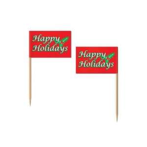  Beistle 20126 Holiday Flag Picks   Pack of 12