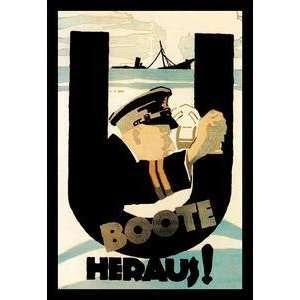  Vintage Art U Boats Are Out   01325 7