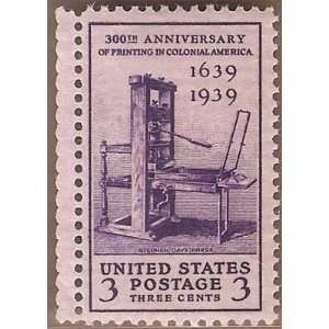  Stamps US 300th Anniversary Printing In America Sc 857 