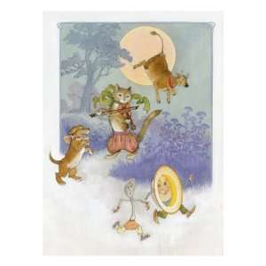  Hey Diddle Diddle Mother Goose Premium Poster Print, 24x32 