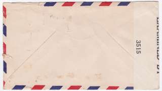 Dutch Harbor Alaska to San Francisco CA 1942 Censored Airmail Cover 